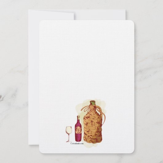 bruiloft in de wijnbouw kaart (Achterkant)