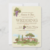 bruiloft in de wijnbouw kaart (Voorkant)