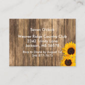 Bruiloft in een rustiek hout en kant - Receptie Informatiekaartje (Achterkant)