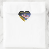 Bruiloft in Fabulous Las Vegas Metallic Gold Heart Hart Sticker (Tas)