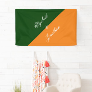 Bruiloft in heldere kleuren minimalistisch Mix & M Spandoek