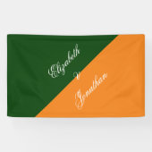 Bruiloft in heldere kleuren minimalistisch Mix & M Spandoek (Horizontaal)