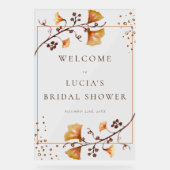 Bruiloft in herfststijl met waterverf acryl bord (Voorkant)