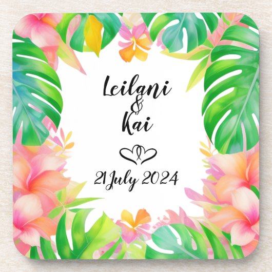 Bruiloft in het Paradijs Bier Onderzetter (Voorkant)