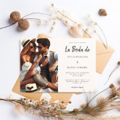 Bruiloft in het Spaans | Kalligrafie La Boda de Ph Kaart