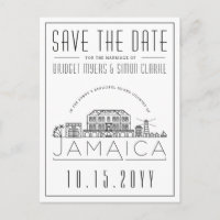 Bruiloft in Jamaica Gestileerde Skyline Save the D