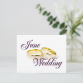 BRUILOFT IN JUNI BRIEFKAART (Staand voorkant)