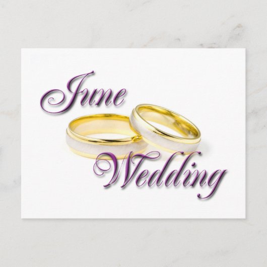 BRUILOFT IN JUNI BRIEFKAART (Voorkant)