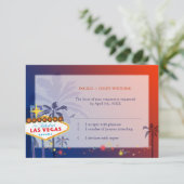 Bruiloft in Las Vegas Nevada RSVP Kaartje (Staand voorkant)