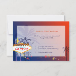 Bruiloft in Las Vegas Nevada RSVP Kaartje