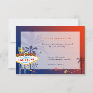 Bruiloft in Las Vegas Nevada RSVP Kaartje