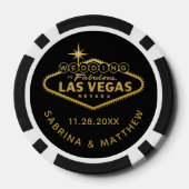 Bruiloft in Las Vegas Sign Casino Favor Poker Chips (Achterkant)