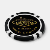 Bruiloft in Las Vegas Sign Casino Favor Poker Chips (Enkel)