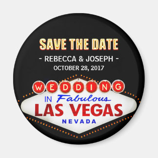 Bruiloft in Las Vegas Teken - Neon Save the Date Magneet