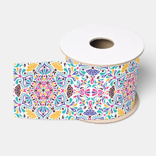 Bruiloft in Levendige Mexicaanse Fiesta Stijl Rege Grosgrain Lint