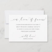 bruiloft in Lieu van Favors Dusty Roos Mauve Bedankkaart (Voorkant)