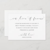 bruiloft in Lieu van Favors Dusty Roos Mauve Bedankkaart (Voorkant / Achterkant)