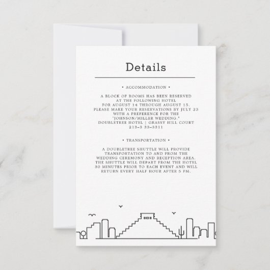 Bruiloft in Mexico | Gegevens van bezoeker Kaart (Voorkant)