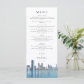 Bruiloft in Miami met uitzicht op de skyline in wa Menu (Staand voorkant)
