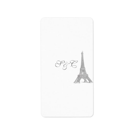 Bruiloft in Paris Hershey's Miniatuur Wrapper Etiket (Voorkant)