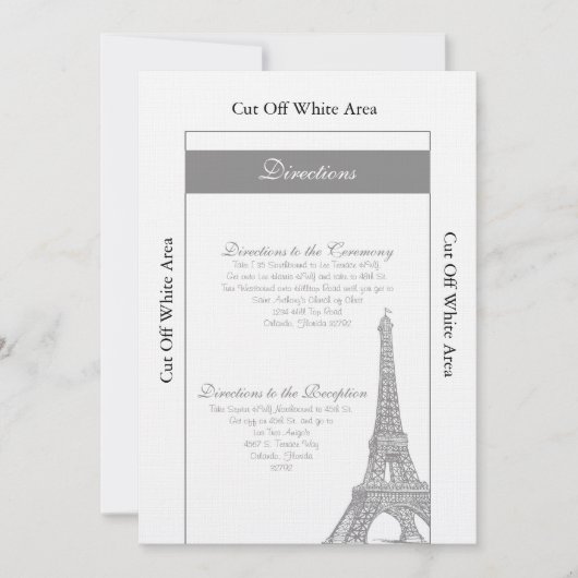 Bruiloft in Paris Routebeschrijving Kaart (Voorkant)