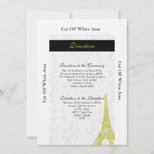 Bruiloft in Paris Zwart Damask Routebeschrijving K Kaart