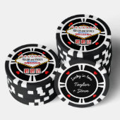 Bruiloft in Vegas Casino Favor Poker Chips (Opstapeling)