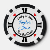 Bruiloft in Vegas Casino Favor Poker Chips (Achterkant)