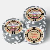 Bruiloft in Vegas Casino Favor Poker Chips (Opstapeling)