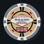 Bruiloft in Vegas Casino Favor Poker Chips<br><div class="desc">WELKOM BIJ DE BRUID EN BRUIDEGOM'S FANTASTISCHE BRUILOFT! Of je nu de knoop doorhakt in Las Vegas of je eigen woonplaats, deze gelukkige huwelijksreceptie in casinastijl is zeker te raken met je gasten. Replica van de beroemde Nevada teken in retro neon doo-wop stijl, voeg gewoon uw namen als de ster...</div>