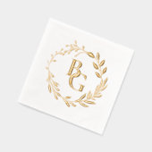 Bruiloft initialen folie servetten (Links)