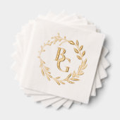 Bruiloft initialen folie servetten (Insitu (Gestapeld))