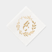 Bruiloft initialen folie servetten (Rechts)