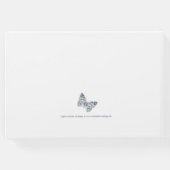 Bruiloft inkten kunst vlinders koraal gastenboek (Achterkant)