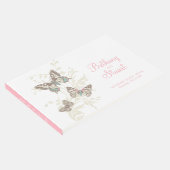 Bruiloft inkten kunst vlinders wervelingen gastenboek (Hoek)