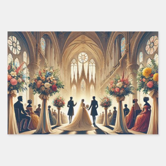 bruiloft inpakpapier vel (Voorkant 3)