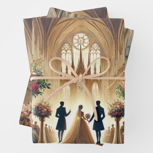 bruiloft inpakpapier vel (In situ)