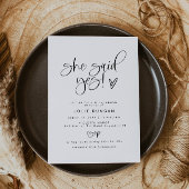 Bruiloft Invitatie, Boho Ze Heeft Ja Gezegd Kaart