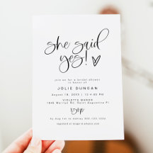 Bruiloft Invitatie, Boho Ze Heeft Ja Gezegd