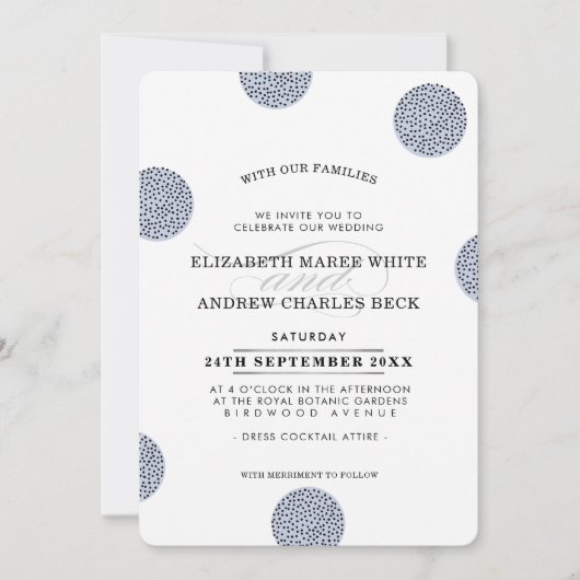 BRUILOFT INVITE chique minimalistische grote mini  Kaart (Voorkant)