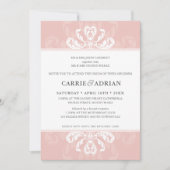 BRUILOFT INVITE formele luxe blush roze 5x7 Kaart (Voorkant)