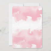 BRUILOFT INVITE stijlvolle chique waterverf blush Kaart (Achterkant)