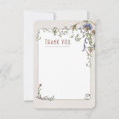 Bruiloft invoegen Dank u kaart  Victoriaans (Voorkant)