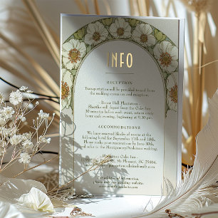 Bruiloft Invoegen INFO Kaart  Art Nouveau Mucha