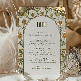 Bruiloft Invoegen INFO Kaart  Art Nouveau Mucha