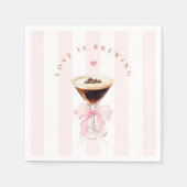 Bruiloft is aan de gang Bruidsuitnodiging Servet (Voorkant)