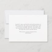 Bruiloft is in Bloei Bruidsfeest Bedankkaart (Achterkant)