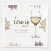 Bruiloft is in de lucht Bruidsfeest Servet (Voorkant)