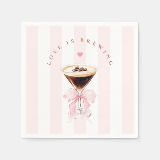 Bruiloft is in de lucht Bruidsfeest Servet (Voorkant)