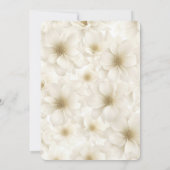 Bruiloft Ivoor Bloemen Kaart (Achterkant)